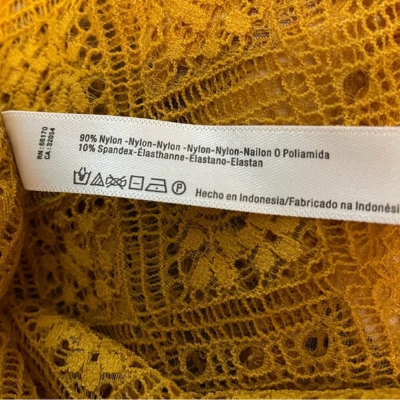 Intimately Free XS Sheer Layering Top Mustard - Picture 3 of 9